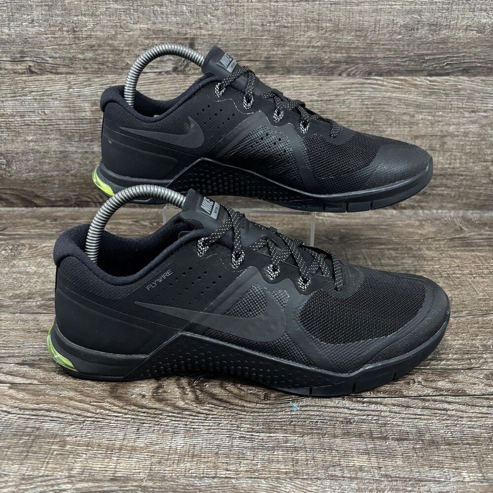 Nike Metcon 2 Shoes Men's 8 Black Training CrossFit Mesh Sneakers 819899-007